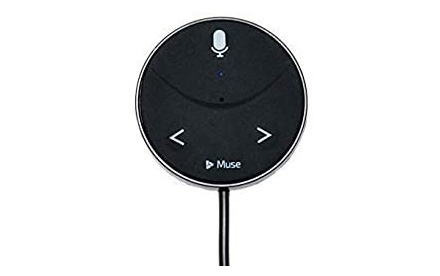 Muse Auto (2.a generación): Asistente de voz Alexa para automóviles con música manos libres, audiolibros, navegación y cargador de automóvil USB de 2 puertos