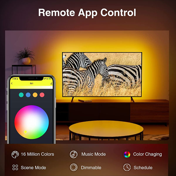 Retroiluminación LED para TV, tira de luz WiFi