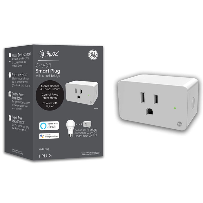 Enchufe inteligente con puente inteligente, compatible con Alexa + Google Home, con Bluetooth / Wi-Fi habilitado Smart Outlet para casas inteligentes