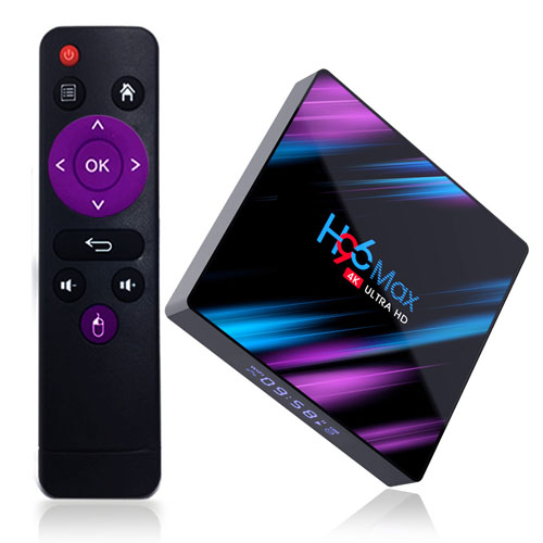 Generic TVBox H96 4K UHD / Android 9.0 / 4GB RAM / HDMI / WiFi / RJ45 / BT / Negra